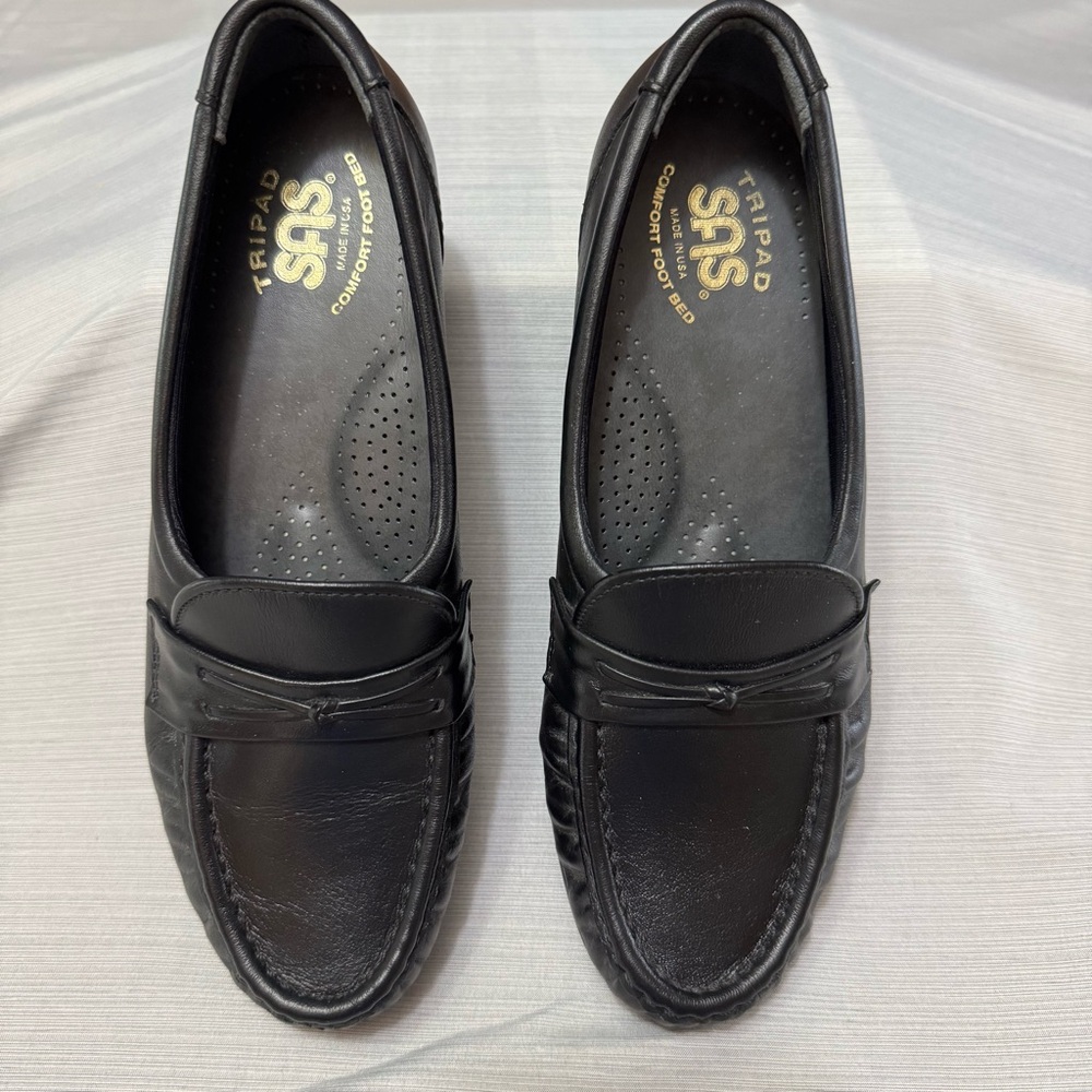 SAS Easier Tripad Comfort Loafer Black Slip On Shoes Women's Sz 6m